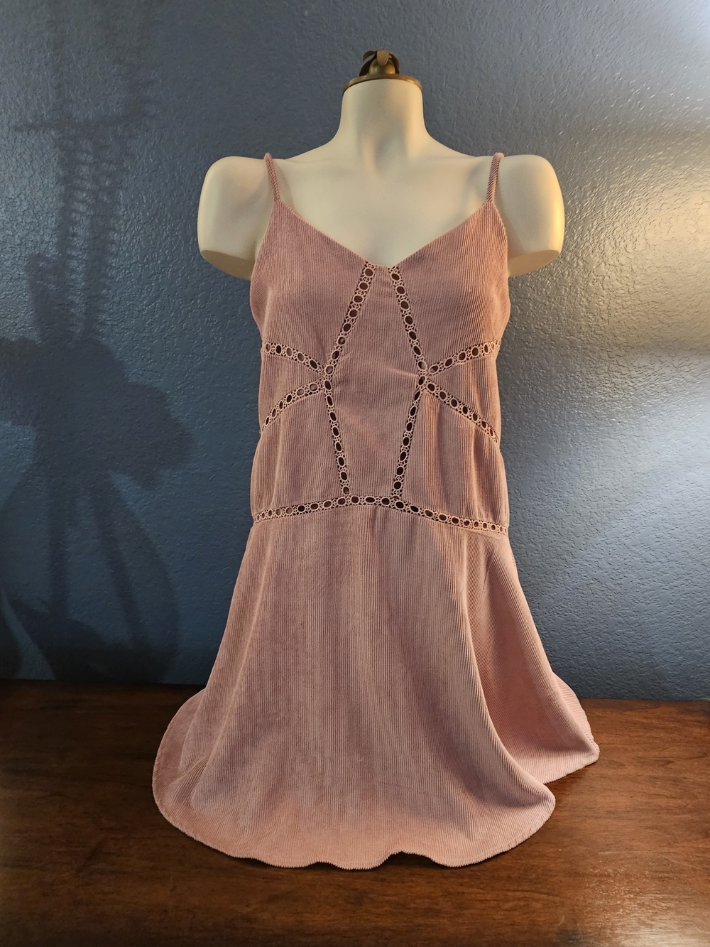 She + Sky Dusty Rose Spaghetti Strap Dress